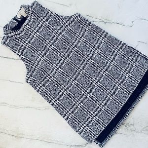 MICHAEL KORS  Sleeveless Plaid Knit Tunic Top